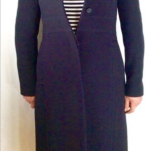 Vintage  J Crew ladies long black wool coat